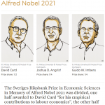 今年のノーベル経済学賞はアメリカの労働経済学者３名が共同受賞